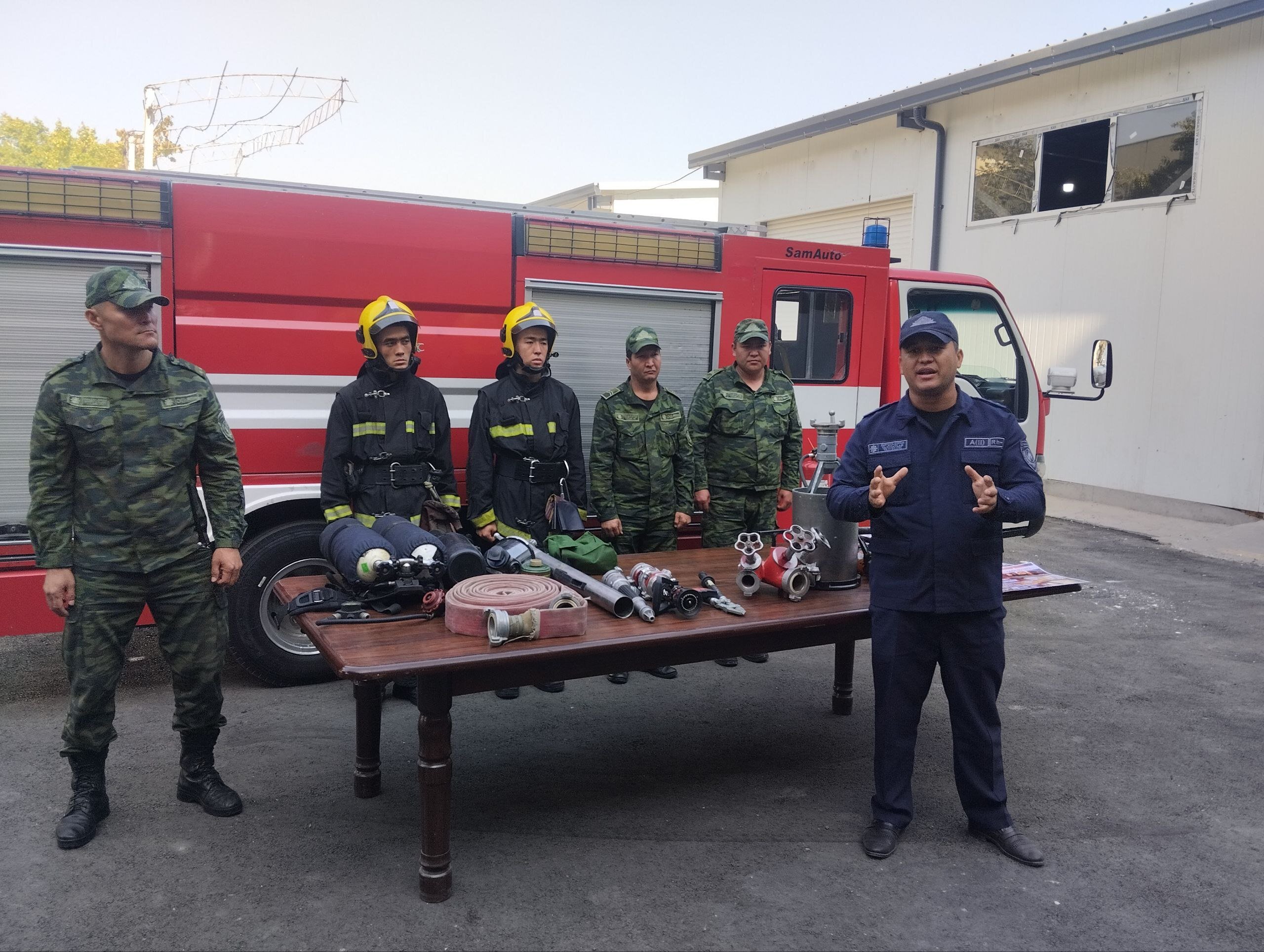 В малых промышленных зонах проведено пожарное учение